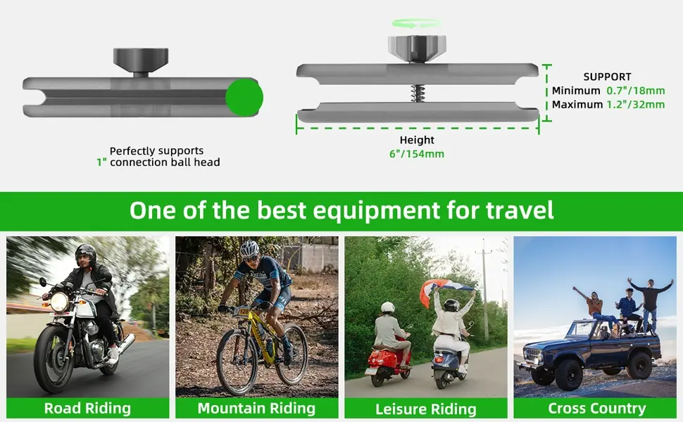 FANAUE Aluminum Alloy Double Socket Arm Compatible With 1 inch Ball(60mm/90mm/150mm))_4