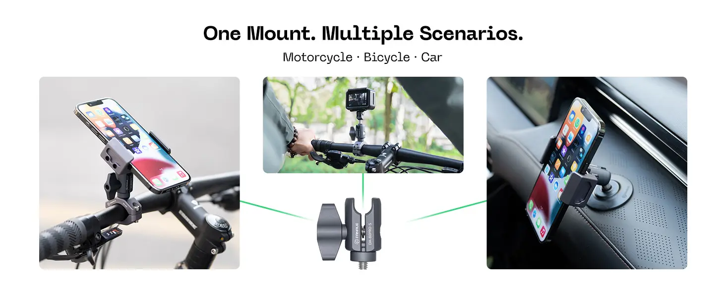 FANAUE Single Socket Arm with 1/4"-20 Thread,Compatible with 17mm(0.66inch) ball,Fits Bicycle, Motorcycle_5