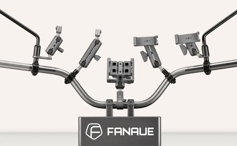 FANAUE MB-02 Ball Mount Base with 10mm Mounting Hole,Right Angle Motorcycle Rearview Mirror Mounting Base, Compatible with DA-60 DA-90 DA-150 Double Socket Arm and Other Compatible Devices_2
