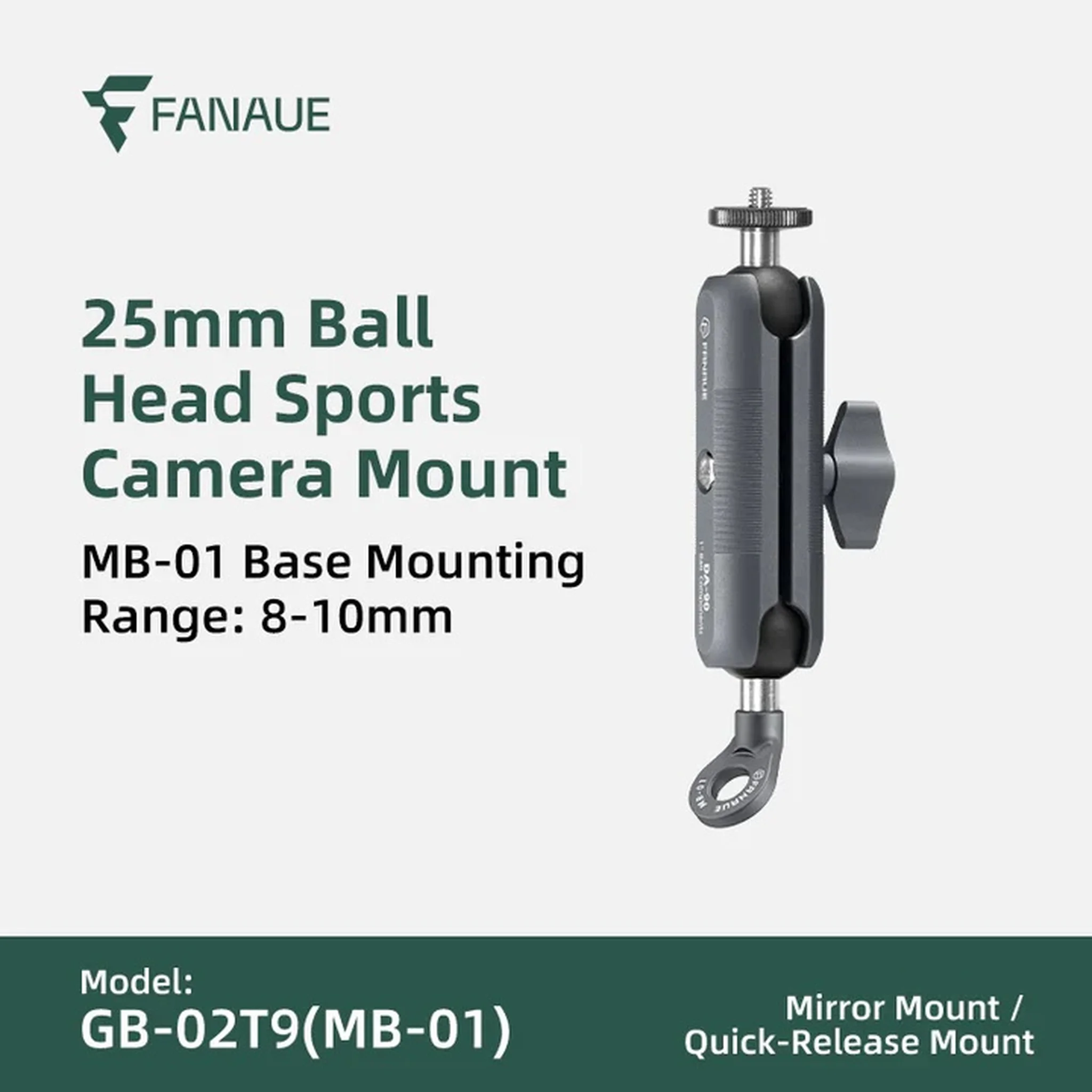 FANAUE GB-02 Universal Action Camera Mount Kit for Motorcycle