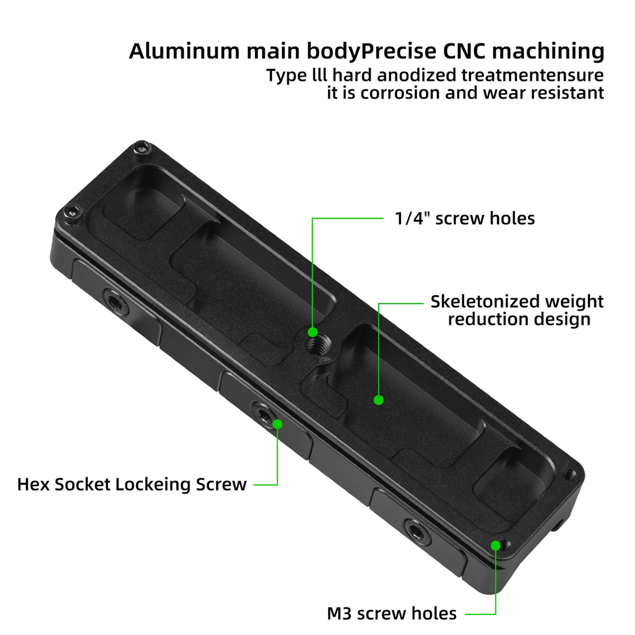 FANAUE Picatinny Arca Swiss Plate,ompatibility with Any Arca-Swiss and Picatinny Rail