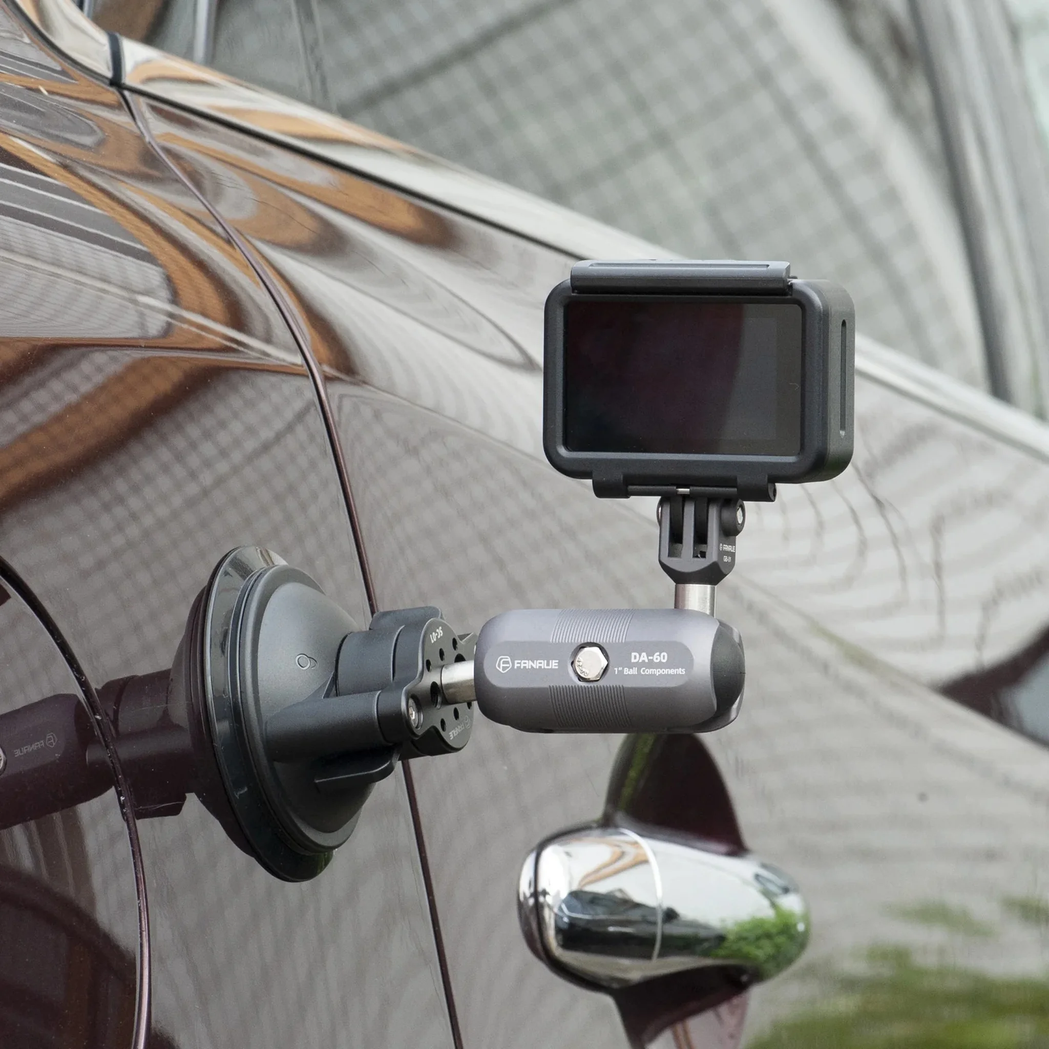 FANAUE Mount Twist-Lock Suction Cup Base with Vehicle Windshields SC-01 B Size 1" Ball for RAM Mounts