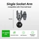 FANAUE CC-80PS Series Single Socket Arm Compatible with 17mm RAM Mount B Size Adapters, Aluminum Alloy Clamp for 17mm (0.66 inch) Ball Head,Fits Bicycle, Motorcycle, Car Phone Holder