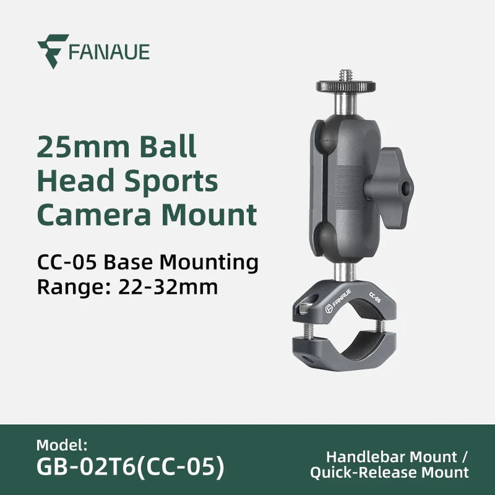 FANAUE GB-02 Universal Action Camera Mount Kit for Motorcycle