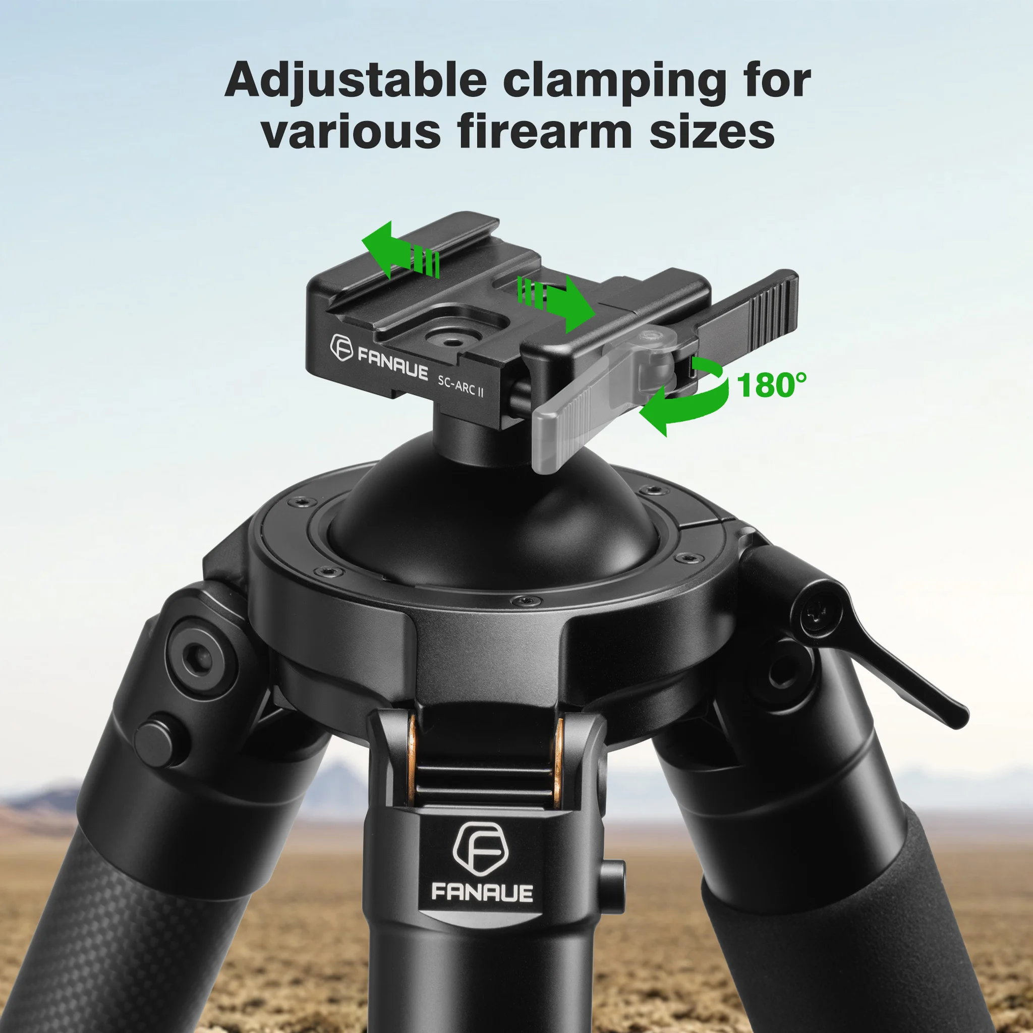 FANAUE HT-3630-65 66.14" Carbon Fiber Tripod For Hunting Shooting with 65mm ballhead,3 section