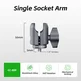 FANAUE Single Socket Arm Fit 25mm Ball Compatible with RAM mount 1"Ball Suitable for Various Screw Holes.