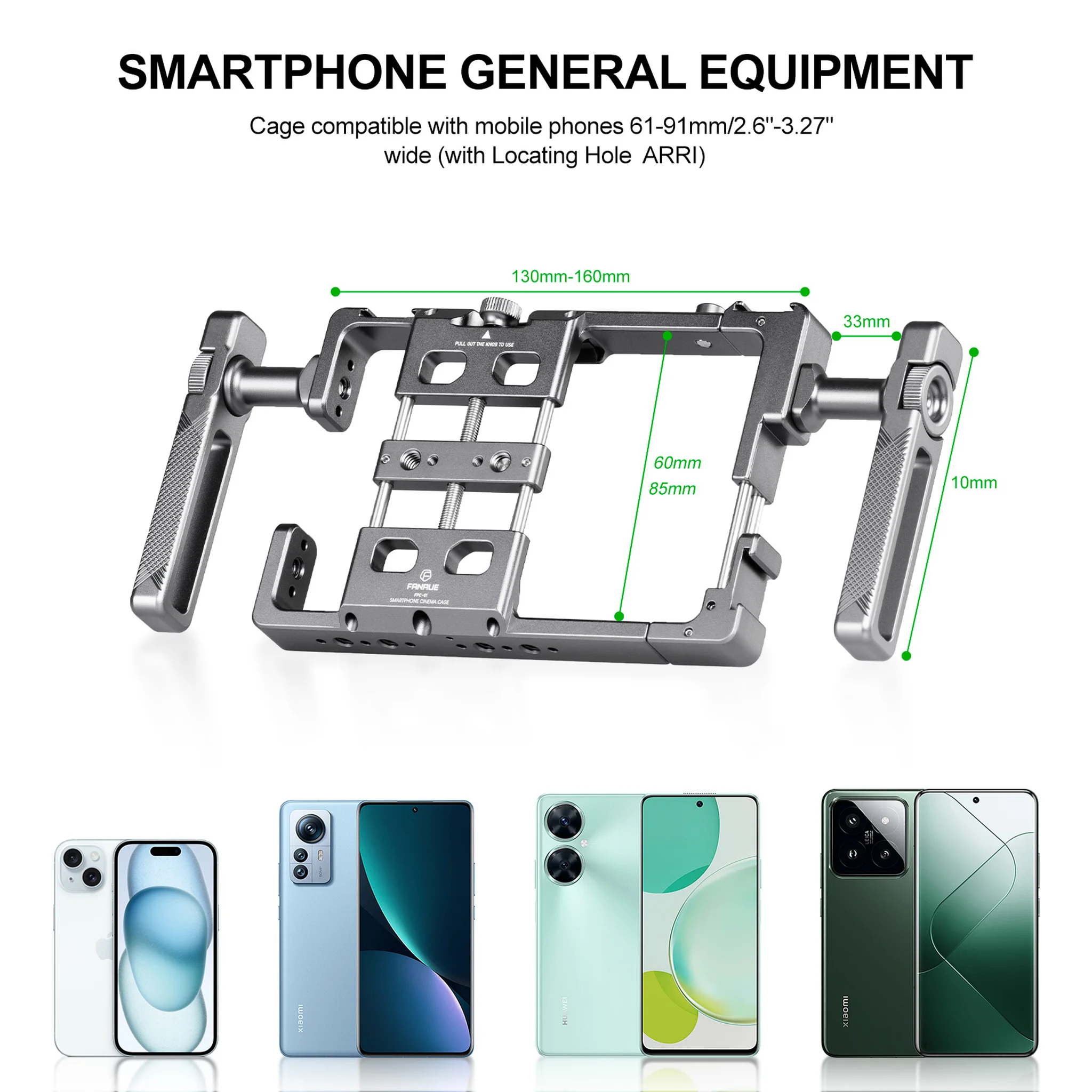 Fanaue Video Action Handheld Stabilizer  Smartphone Video Rig