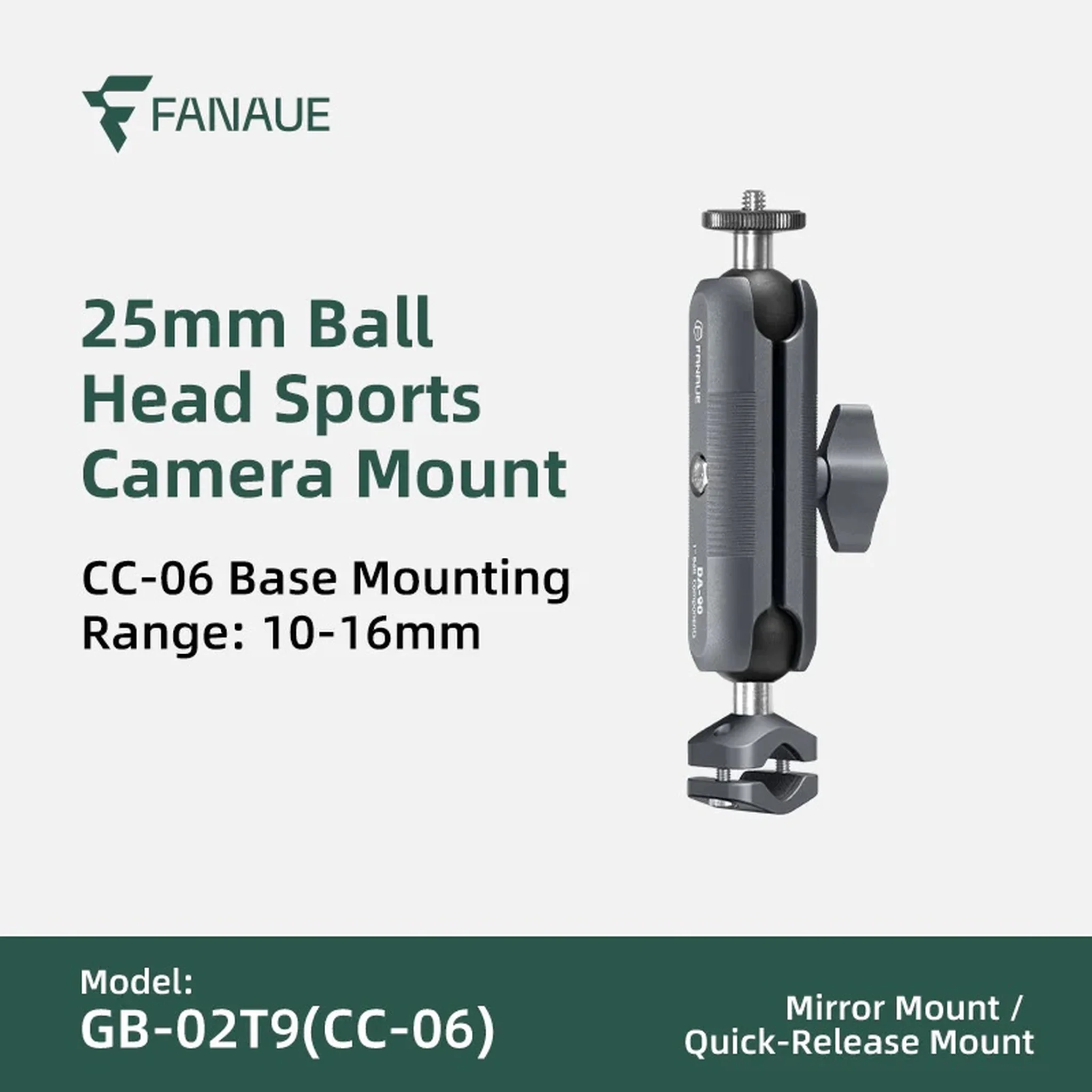 FANAUE GB-02 Universal Action Camera Mount Kit for Motorcycle