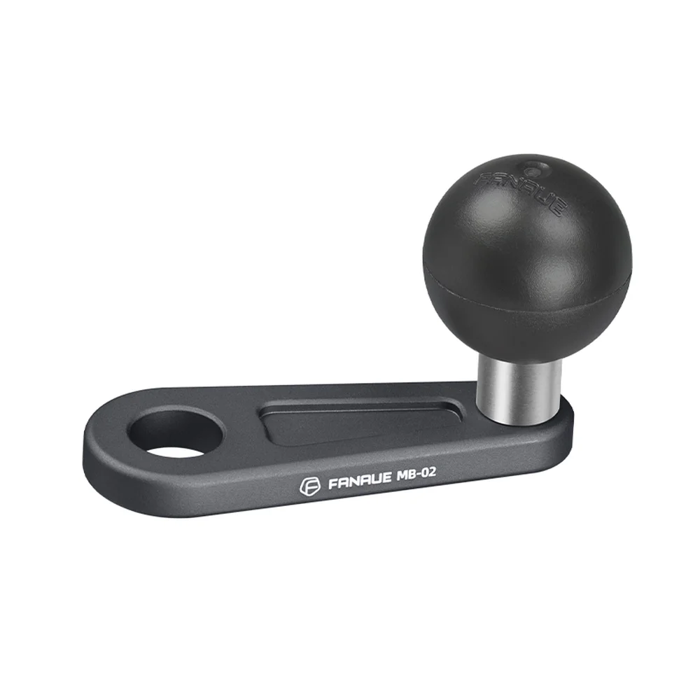 FANAUE MB-02 Ball Mount Base with 10mm Mounting Hole,Right Angle Motorcycle Rearview Mirror Mounting Base, Compatible with DA-60 DA-90 DA-150 Double Socket Arm and Other Compatible Devices_main