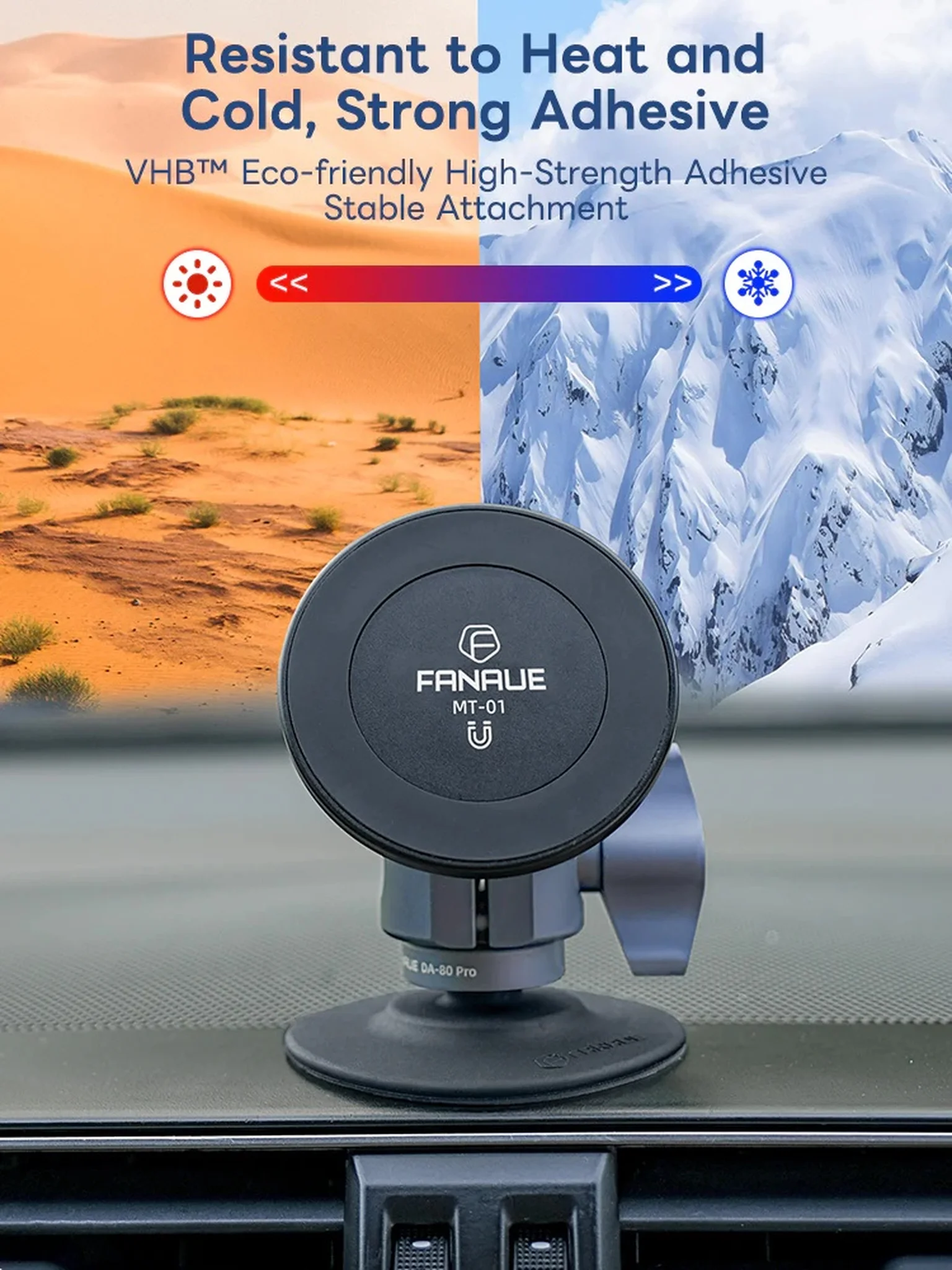 FANAUE SC-03T Magnetic CarPhone Holder for Dashboard