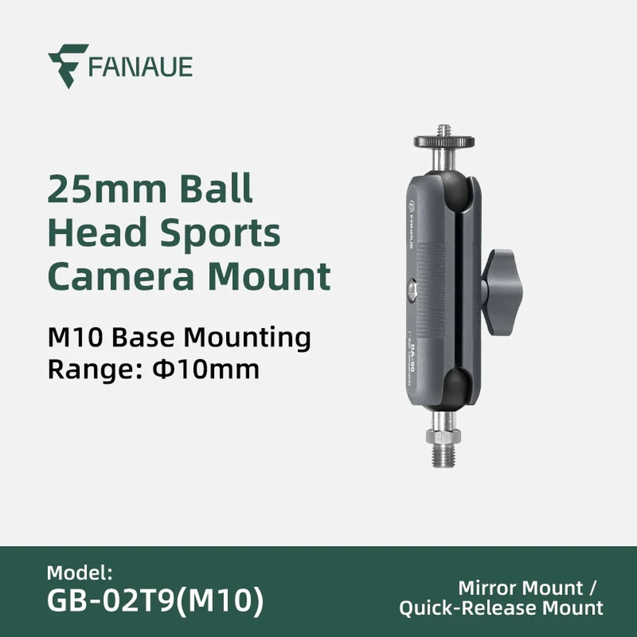 FANAUE GB-02 Universal Action Camera Mount Kit for Motorcycle