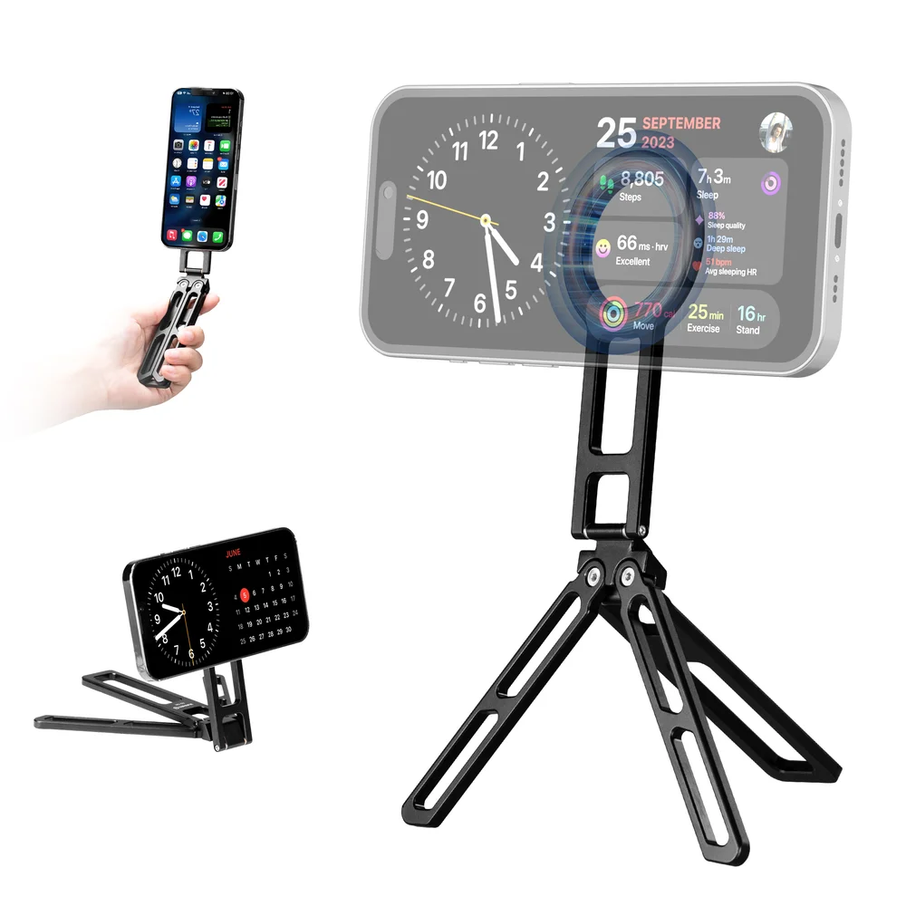 FANAUE MT-03Magnetic Pocket Phone Tripod Foldable Compatible with Magsafe iPhone Plus Pro Max Series, Magnetic Phone Holder for 4.5-7.5" phone_main