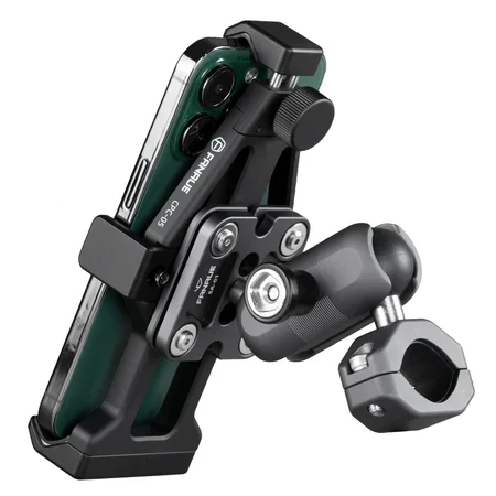 FANAUE CPC-05T6F Motorcycle phone mount compatible with 1-inch ball,fit all 5.5-7 inch phone
