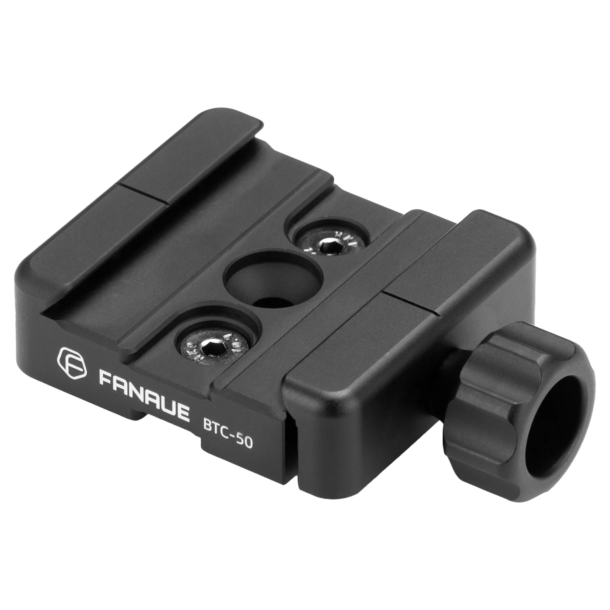 FANAUE BTC-50 Quick Release Plate Adapter Compatible Swiss/RRS Arca Dovetail to Picatinny, Quick Release L-Ever-Release Clamp for Magpul Bipod Tripod Ball Head and QR Plate.