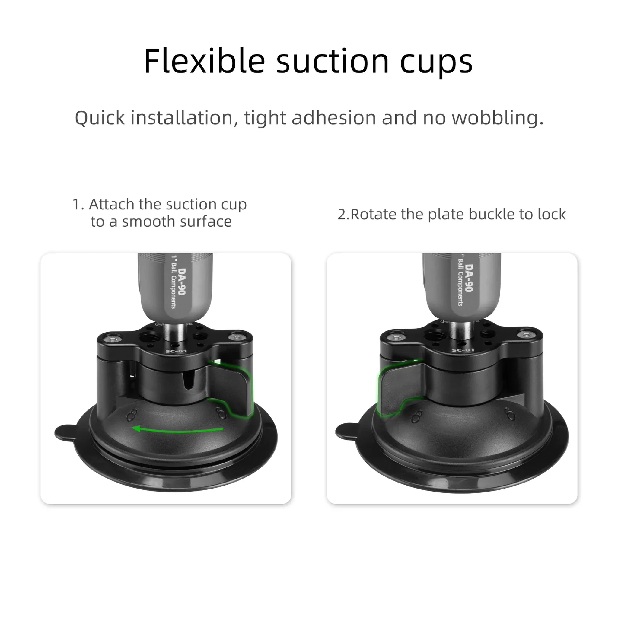 FANAUE Cell Phone Holder for Car with Twist-Lock Suction Cup
