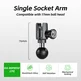 FANAUE CC-80PS Series Single Socket Arm Compatible with 17mm RAM Mount B Size Adapters, Aluminum Alloy Clamp for 17mm (0.66 inch) Ball Head,Fits Bicycle, Motorcycle, Car Phone Holder