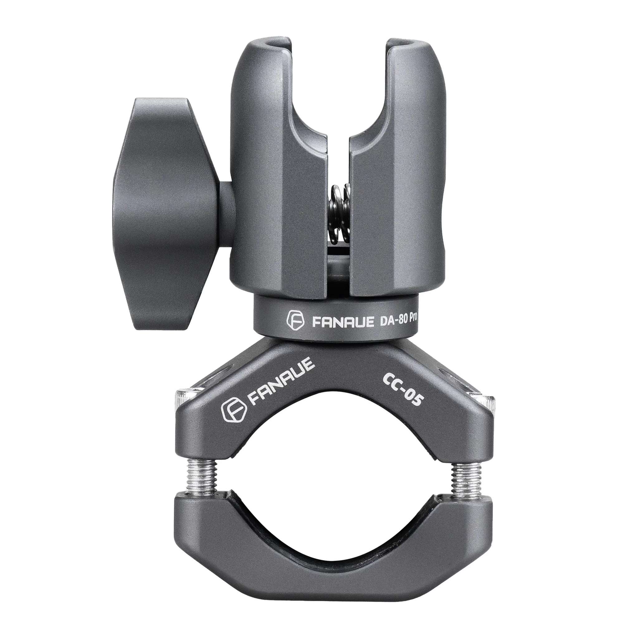 FANAUE Single Socket Arm with Handlebar Clamp Mount U-Bolt Base Compatible with RAM Mounts 1 Inch Ball Head and Bike Motorcycle Phone Holder, Can be Installed on 0.87-1.26" Diameter Rail Round Rod