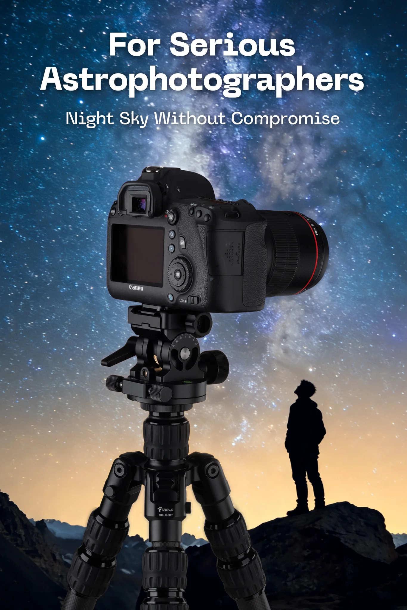 FANAUE D4 EQ Base, EQ Ballhead, Telescope Accessory, Black