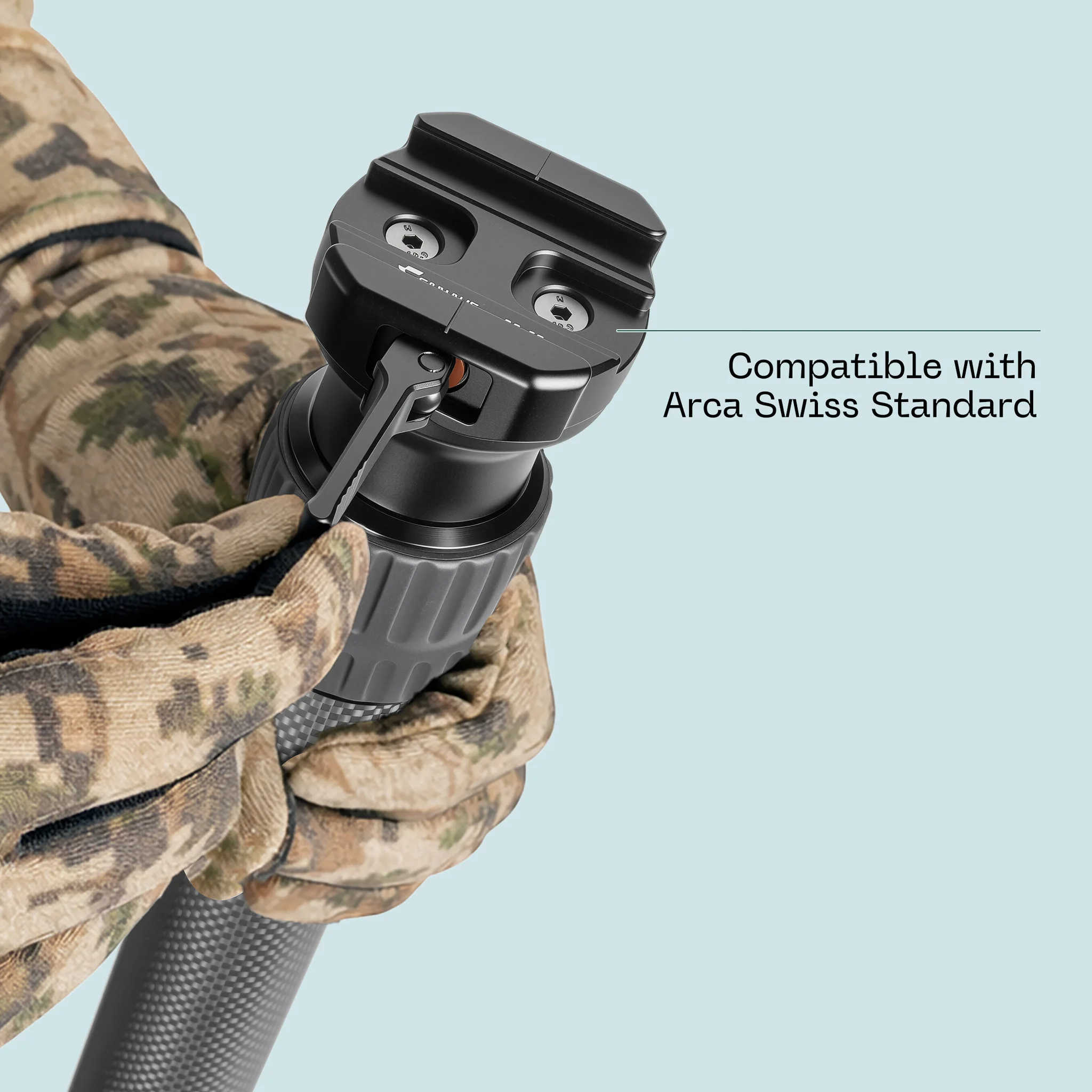 FANAUE MT4020C 60”Carbon Fiber Monopod with Arca-Swiss Quick Release Plate for Photography, Hunting & Outdoor Shooting