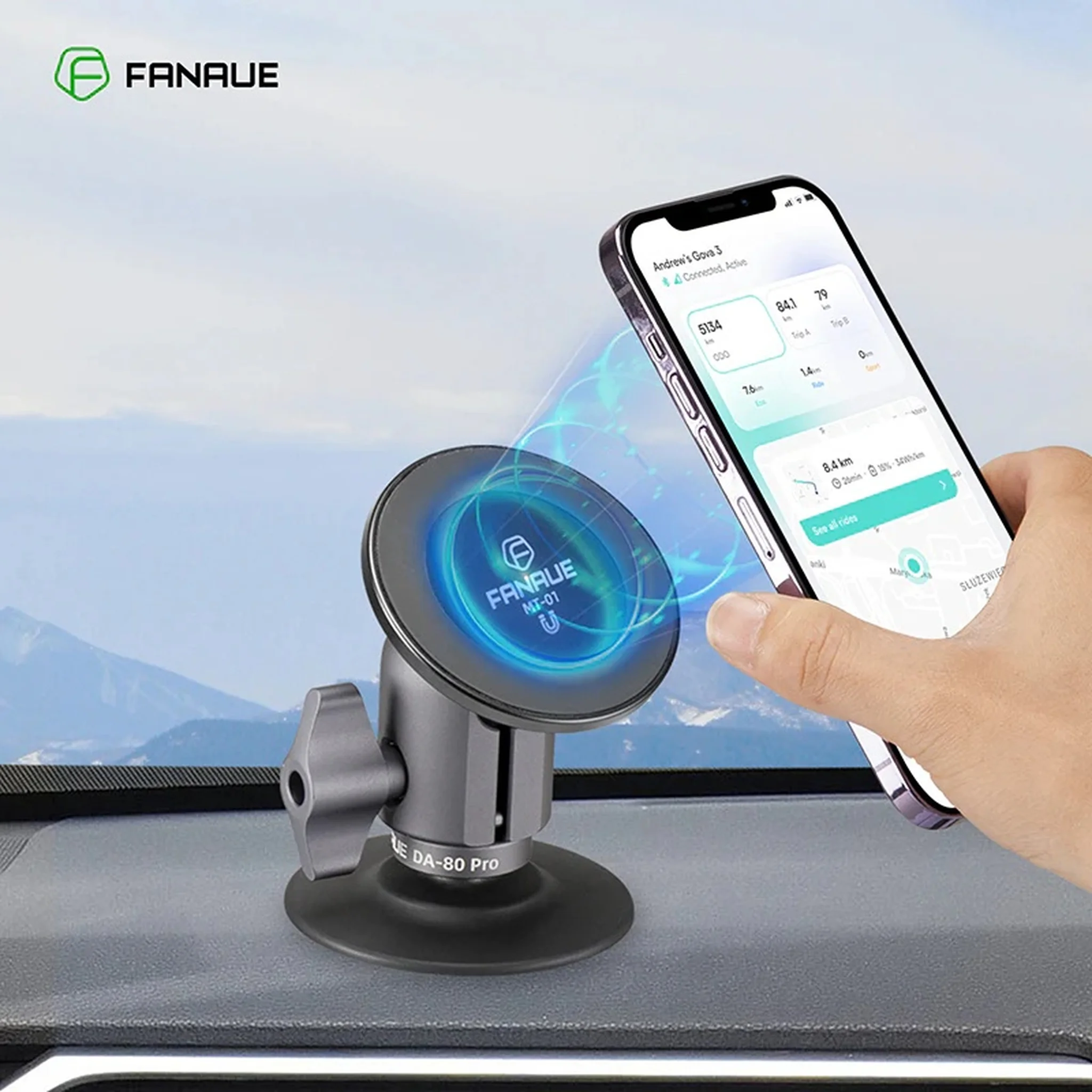 FANAUE SC-03T Magnetic CarPhone Holder for Dashboard