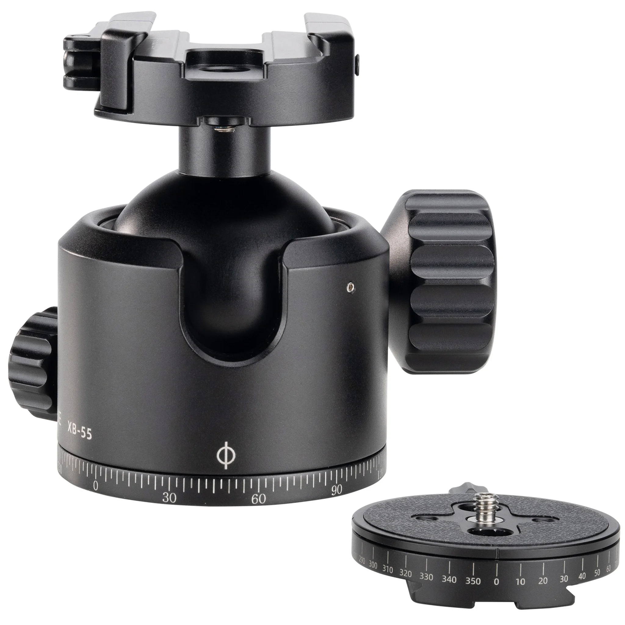 FANAUE XB-55T Precision Rotation Scale Panoramic Ball Head With Arca Quick Release Plate Precision Rotation Scale For Shooting/Hunting/Photography (Load 30KG)