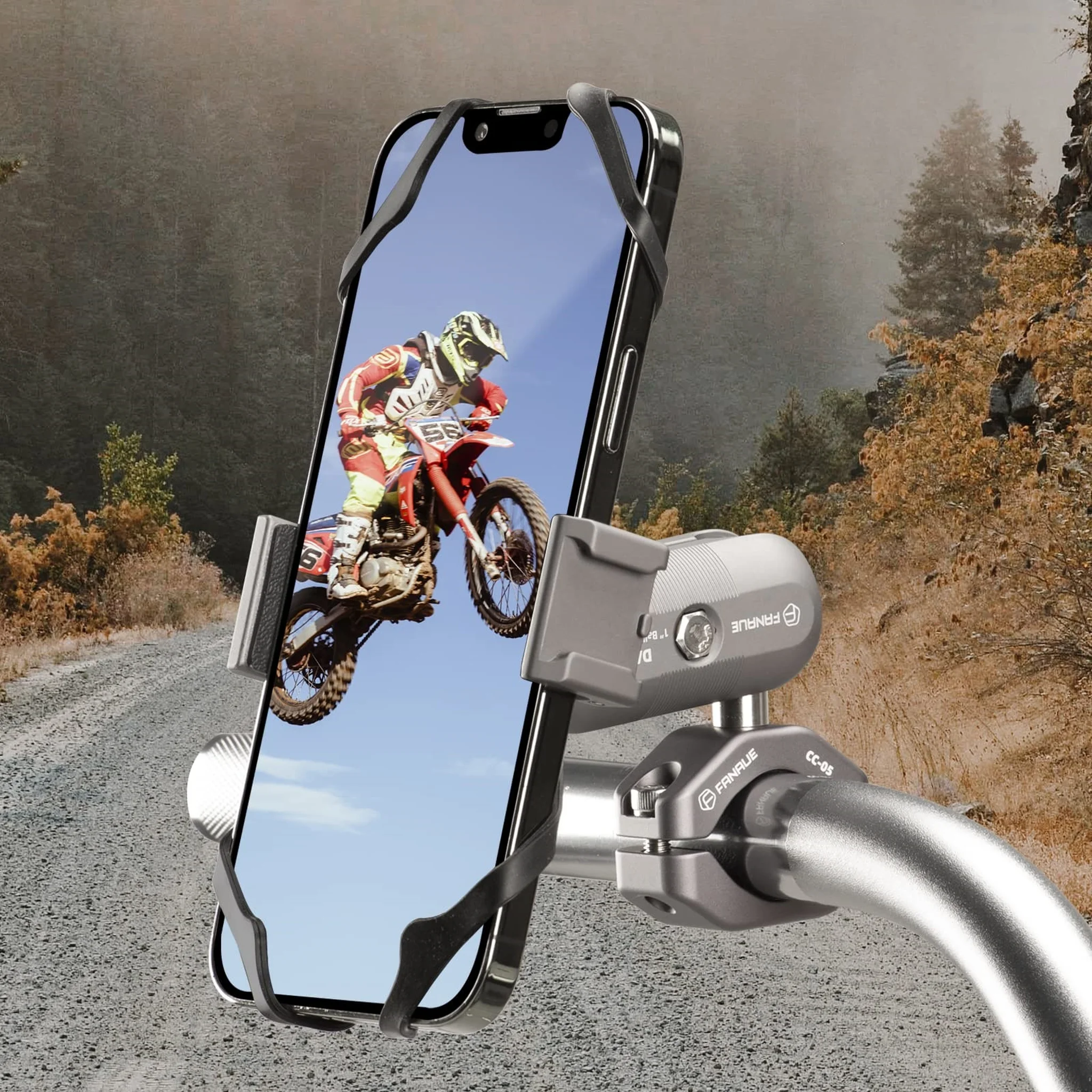 FANAUE CC-05T Motorcycle Phone Mount for Handlebar