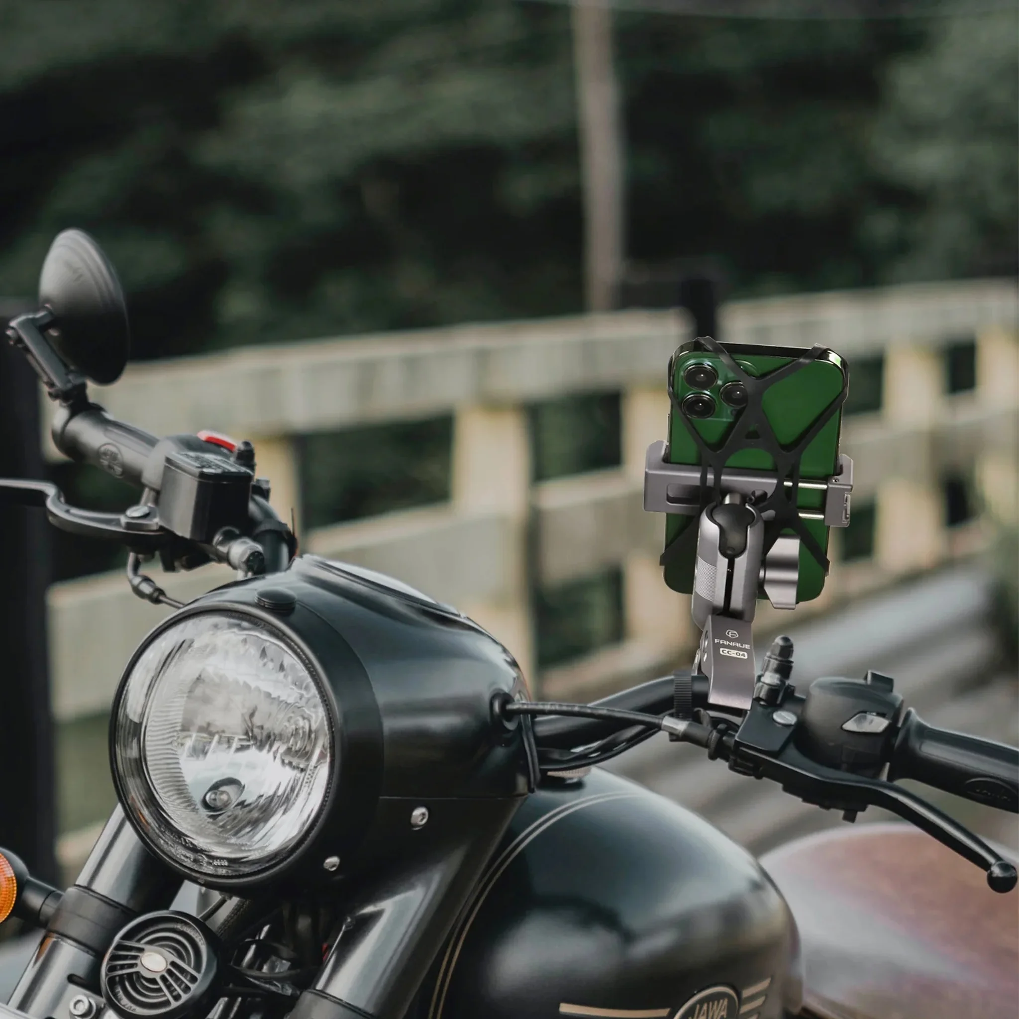 FANAUE CPC-08T Motorcycle Phone Mount with Silicone Net