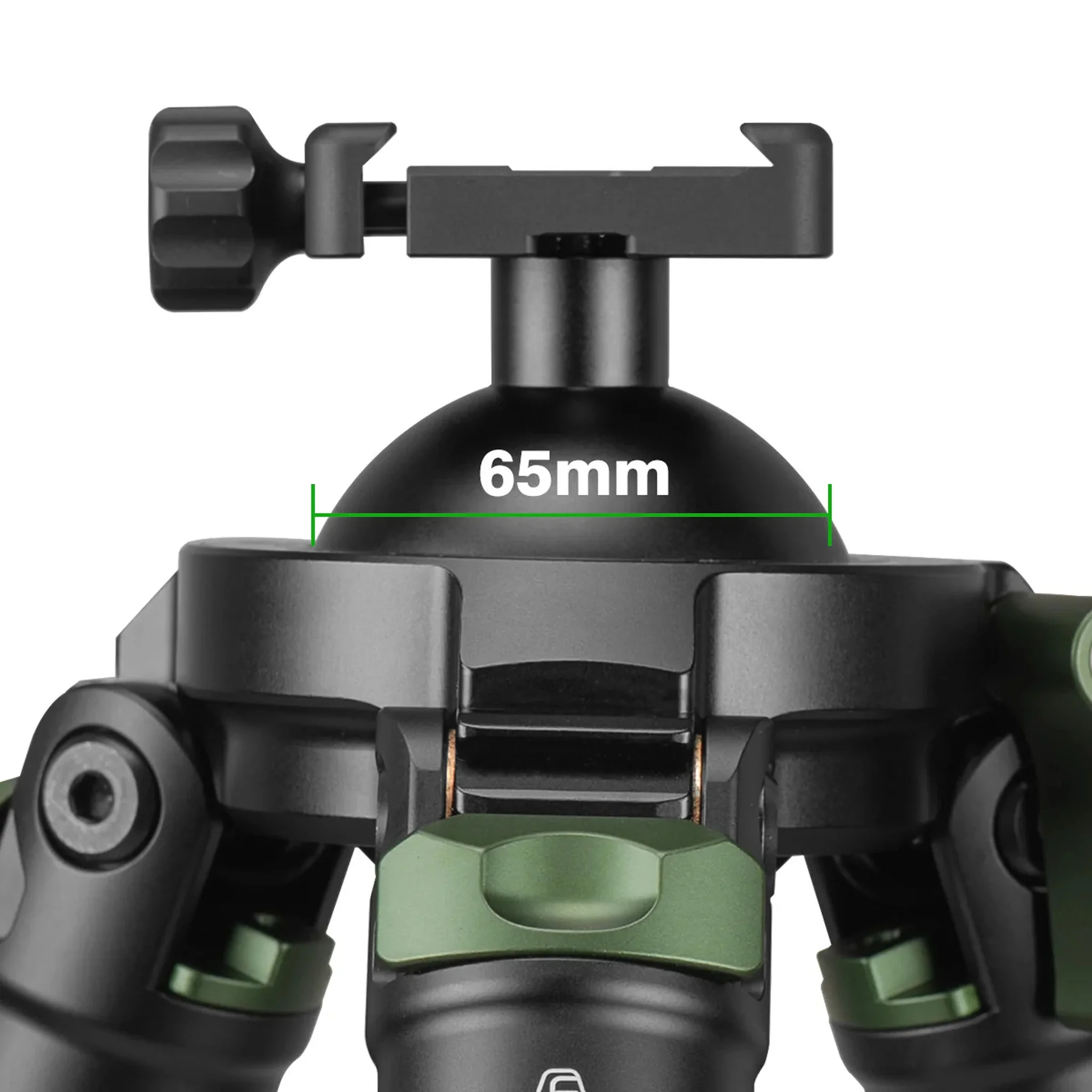 FANAUE ST-65 Carbon Fiber Tripod With Arca Swiss quick release plate clamp with Rotating Ball Head Adapter,Load 55.12lb/25KG