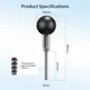 FANAUE M5L Ball Assembly with M5 X 0.8 Threaded Post,DA-60 DA-90 Double Socket Arm Screw Replacement Assemblies
