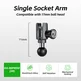 FANAUE CC-80PS Series Single Socket Arm Compatible with 17mm RAM Mount B Size Adapters, Aluminum Alloy Clamp for 17mm (0.66 inch) Ball Head,Fits Bicycle, Motorcycle, Car Phone Holder