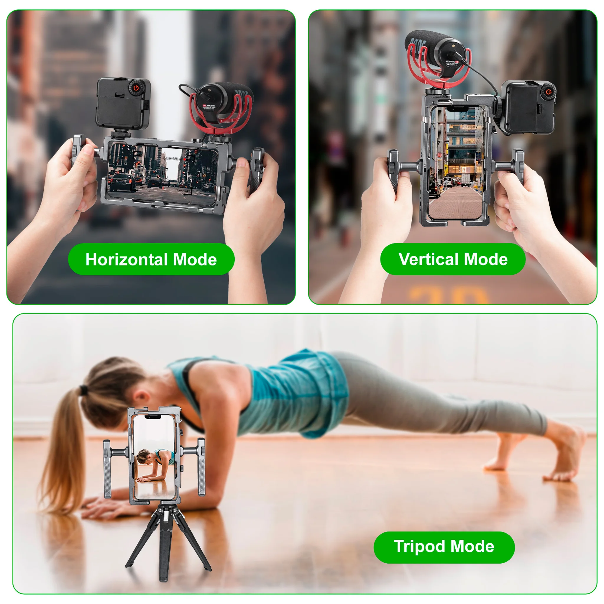 Fanaue Video Action Handheld Stabilizer  Smartphone Video Rig